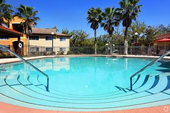 Pool with lounge chairs Bristol Bay in Tampa Florida
